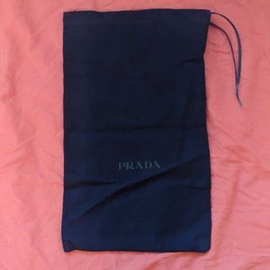 Prada dark navy shoe bag
